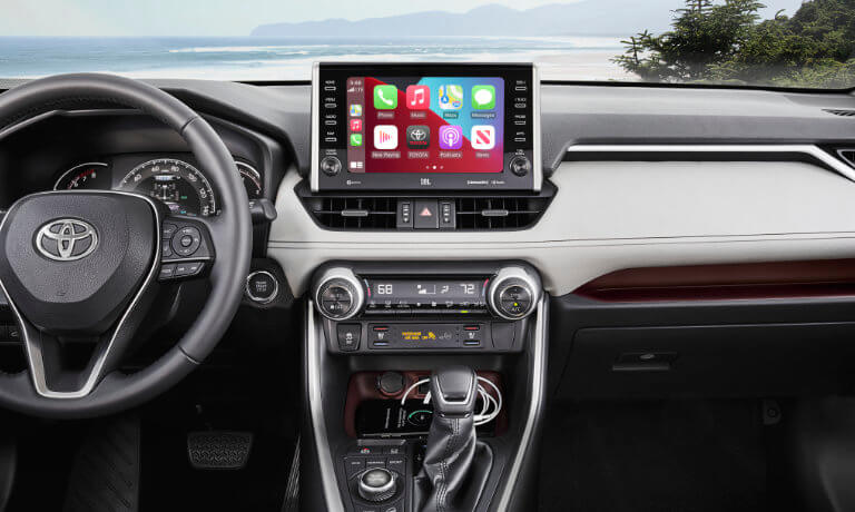 2022 Toyota RAV4 interior infotainment Apple CarPlay