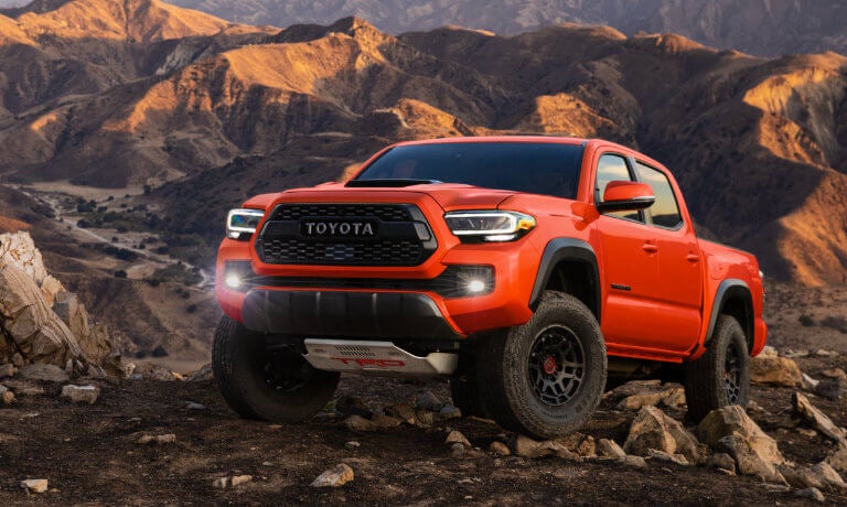 2023 Toyota Tacoma exterior offroad on rocks