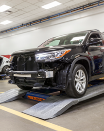Toyota on vehicle lift | Continental Toyota in Hodgkins IL
