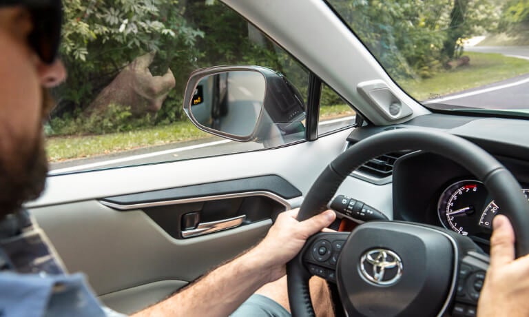 2024 Toyota RAV4 interior blind spot monitor