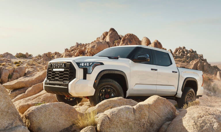 2023 Toyota Tundra exterior offroad on rocks